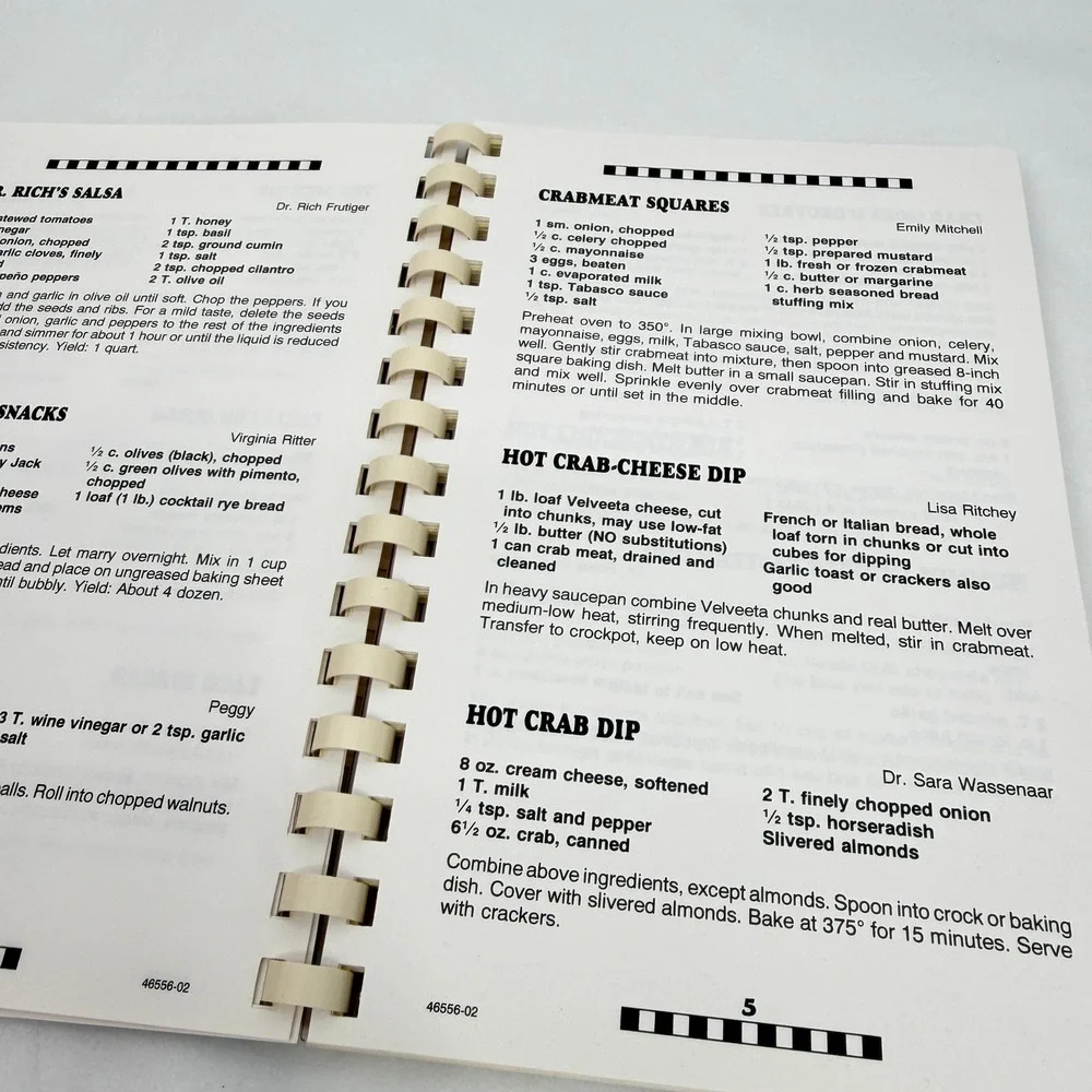 Grin and Make It Cookbook Spiral Bound Local Recipes Dental Practice 2002 MI